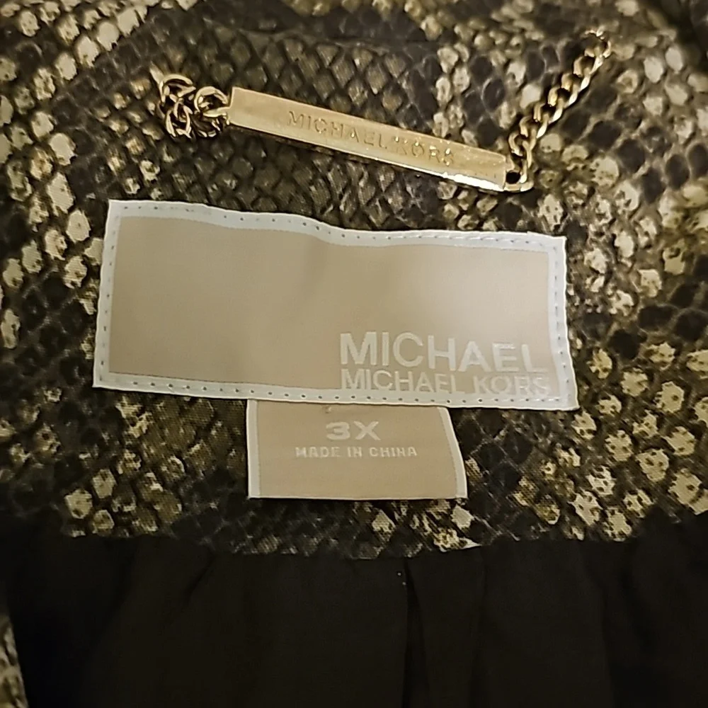 Michael Kors Snake Print Trench Coat - Picture 8 of 13